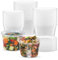CHEF ROYALE 25 x 16oz Plastic Round Clear Tub Containers With Lids - Microwave Safe Tub Pots - Meal Prep & Takeaway Storage Box - Freezer & Dishwasher Safe (25, 16oz)