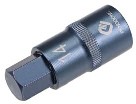TOP-VIGOR Hex Bit Socket, 1/2 Drive x H14 (14mm) Allen Key Socket, Premium S2 Steel Bits, Hex Bit with 2 Length for Car, Trucks Repair(for Hand Use Only) Blue