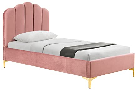 HTI living Polsterbett 90 x 200 cm Yoris Pink Bettgestell inkl. Lattenrost