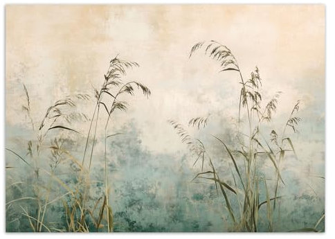 Feeby - 3d Tapete - 350x245cm - Fototapete Schlafzimmer - Gräser und Pflanzen - Deko Wohnzimmer - Wallpaper - Wand Deko - Wandtapete - Wandbild XXL - Tapete - Wanddeko - Vliestapete - Wandbilder