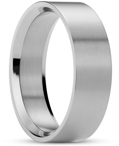 Lucleon by Trendhim Stilvoller Herrenring | Zeitloser Männer-Ring aus 316L Edelstahl mit matter, gebürsteter Oberfläche | Eleganter Ring für Alltag & besondere Anlässe