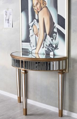 Console de table « Hollywood Glamour » - Table murale de luxe avec verre miroir pour un intérieur élégant - VIC567 Palazzo Exclusif