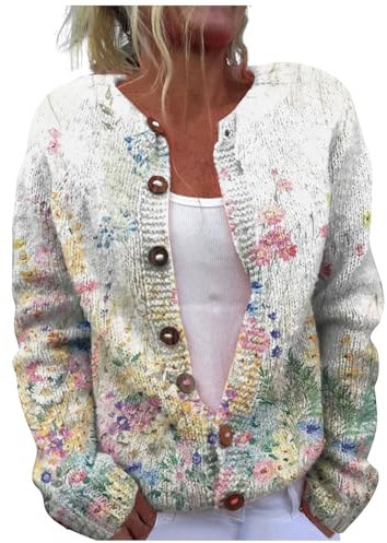 Uwdiohq Ladies Cardigan with Pockets Womens Thick Black Size 12 Lace Back Silver Wedding Long Batwing 14 Coloured Wolly Chunky Winter Woollen 10 Knit Lounge Wear Sky Blue