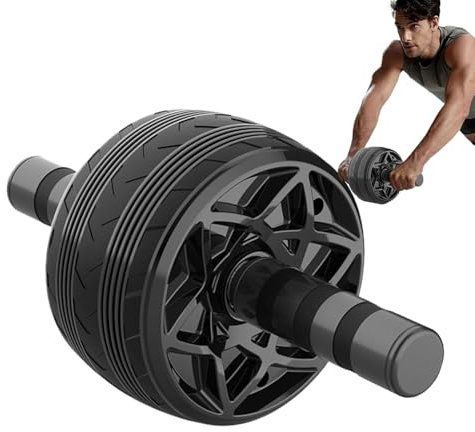Ab Wheel Automatischer Rebound Bauchtrainer Core und Abs Workout Equipment Rutschfestes Ergonomisches Design für Home Gym Ganzkörper-Krafttraining ABS+ PVC Schwarz und Rot