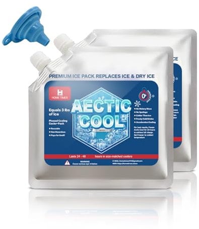 hometimestore XL Kühlakkus für Kühltaschen & Kühlboxen Großformatige Kühlelemente mit 24h+ Kühlleistung, Auslaufsicher Wiederverwendbar- Ideal für Camping, Picknick und Lebensmittelkühlung (Grau-4)