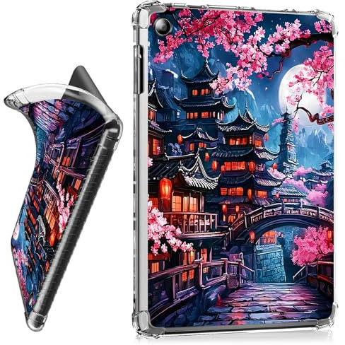 RWUTYTIUL Funda transparente para tablet Amazon Kindle Fire 7 (12ª generación, versión 2022), carcasa protectora transparente a prueba de golpes, ligera, accesorios de TPU para mujeres y hombres, casa
