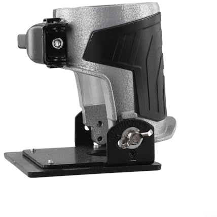 Trimmer-Oberfräse, verstellbare neigbare Basis aus Aluminium, funktioniert mit elektrischen oder kabellosen Handfräsen