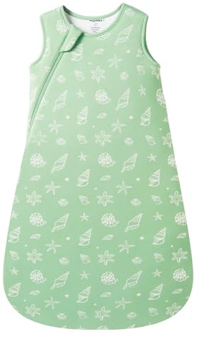 ToyaTec Baby Schlafsack 2,5 Tog Kuschelweich aus Bambusviskose | Baby Schlafsack aus Bambusfaser | Herbst & Winter Schlafdecke(Grün,L)