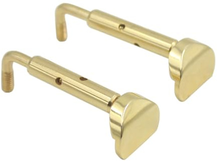 Goldfarben Geigen aus Messing, Kinnhalterschrauben | Einstellen Am Kinnhalter, Rostfrei und Leicht zu Tragen, 2 Stück mit Klemme für Violine