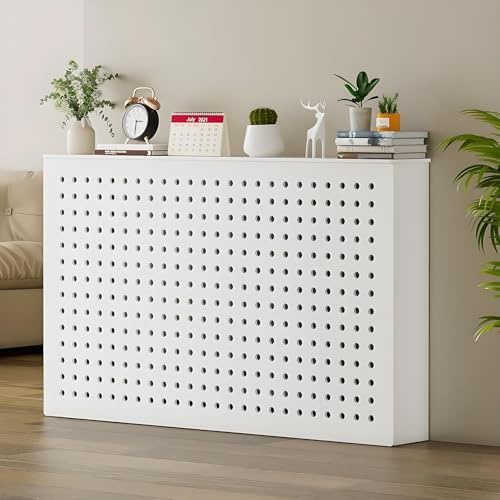 Cache radiateur Bois massif blanc etagere radiateur Étagère décorative épaisse offrant une excellente dissipation de la chaleur et une ventilation optimale, idéale pour les salons et white 50*60*15cm