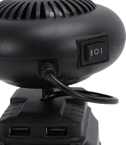 Yctze Chauffage à Piles, Chauffage Portatif sans Fil de 170 W avec 2 Ports USB et Conception Anti-basculement, pour Voiture, Maison, Camping en Plein Air, Compatible avec les Batteries