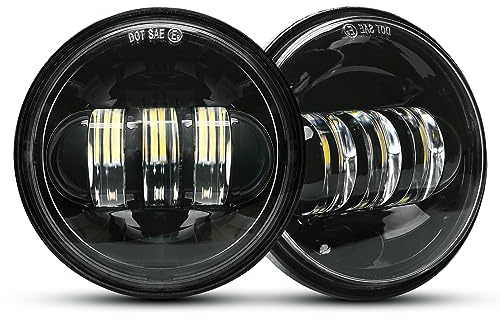 LX-LIGHT 4.5 inch Black LED Auxiliary Spot Fog Passing Lights Lamp for Motorcycles Projector Driving Lamp