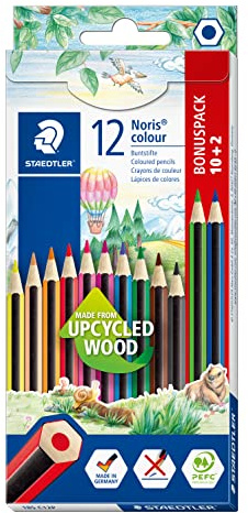 STAEDTLER Noris colour Buntstifte Set 12 Stk Anwendbar auf Papier und Pappe Made in Germany PEFC Zertifiziert Ideal für Schulanfang