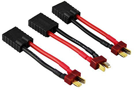 OliYin 3 stücke Männlichen Deans zu Weiblich TRX Stecker Adapter Ladegerät Kabel 14awg 5cm für Schrägstrich E Revo(Packung von 3)