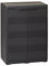 vidaXL Gartenschrank mit 1 Regal Haushaltsschrank Kunststoffschrank Spindschrank Schrank Spind Terrassenschrank Balkonschrank Schwarz