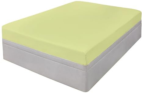 Egypto Easy Care Luxury Bedding 16/40 CM Extra Deep Single Fitted Sheet Lemon