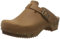 Sanita Kristel Offener Clogs | Original handgemacht | Leder-Holzclogs für Damen | Hellbraun | EU 38