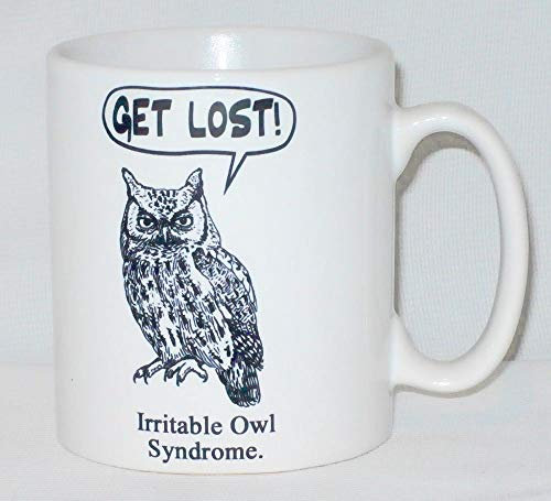Irritable Owl Syndrome Ceramic Mug Funny Rude Get Lost Novelty Gift