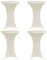 vidaXL 4X Stehtischhusse Husse Tisch Stehtisch Hussen Stehtischhussen Tischhusse Tischdecke Bezug Überzug Bistrotisch Ø 70cm Creme Stretch