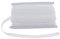 Oshhni 50 Yards Elastisches Einfassband Ziergummi Abschlussgummi Wäschegummi Gummiband, Weiß