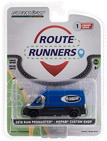Greenlight 1:64 Route Runners Serie 1-2018 Dodge Ram ProMaster 2500 Cargo Hochdach – Custom Shop 53010-C