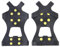 KHHGTYFYTFTY Grapas de Hielo Overshoes, Antideslizante Nieve del Hielo Que Sube la Cubierta del Zapato con 10 Grapas de Acero Espárragos, Negro, XL