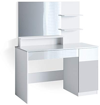 Vicco Schminktisch Elisa, Weiß Hochglanz, 120 cm