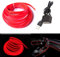 Balabaxer USB EL-Wire Rot, 3M/9.8FT Flexible Neonlichtröhre DC 5V Neonröhre Innenraumlichtleiste für Autoinnenraum, Lücke Dekorationsbeleuchtung.