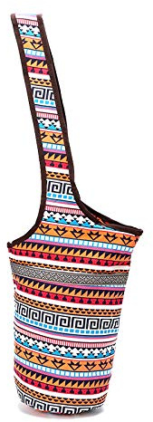 Shiwaki Yoga Mat Bag mit gro?er Tasche und Rei?verschlusstasche, passend für die meisten Matten Yoga, Yoga Taschen und Tr?ger für Frauen - Farbstreifenmuster