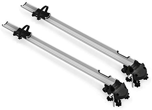 2 porte-vélos Pro + barres de toit VDP EVO en acier compatibles avec Mazda 5 (CR-CW) 5 portes 2005-2015