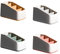 UIILO Boîtes de rangement trapézoïdales pour escalier avec compartiments multiples（Gris）