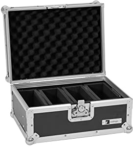 ROADINGER Flightcase EC-4AC 4x AKKU Flat Light Serie | Praktisches Transportcase für EUROLITE Flat Lights