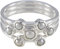 anmutige 925 Sterling Silber echte weiße Perlenringe für Mädchen