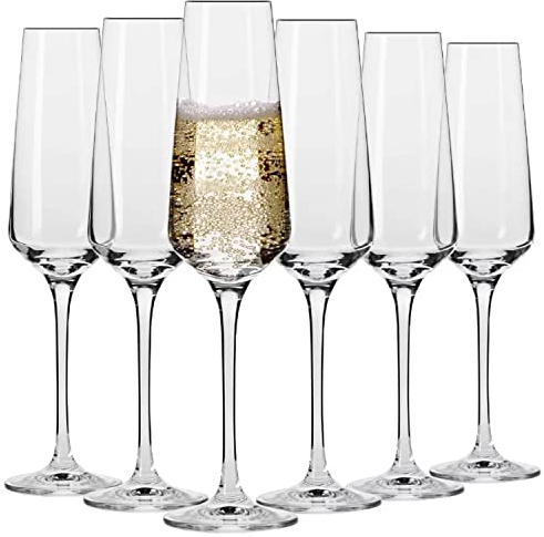 konsimo Sektgläser 6er Set - Aperol Spritz Gläser Rotweingläser Weißweingläser Weingläser Set von 6 – Weinglas – Aperitifgläser - Kristallgläser Champagner - 180 ml