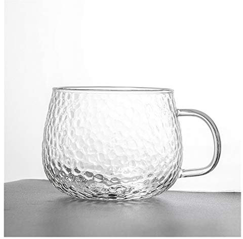 Verre café Tasses de bol en verre clair, grosses tasses/grande tasse de céréales/céréales de céréales/soupe/coupe de glace/cuvette de glace/bols de yaourt/dessert bols/Creme Brulee Pla