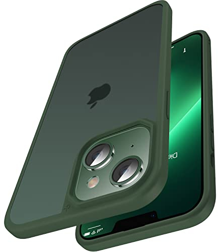 CASEKOO Matt Power für iPhone 14/13 Hülle [TOP Militärschutz] Stoßfeste Kratzfeste Schutzhülle (Anti-Fingerabdruck) Dünne Griffige Mattierte Handyhülle iPhone 14/13 Case Slim, Grün