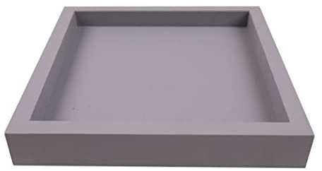 KUYWLMKMZZ Untersetzer aus Ton, quadratisch, für Pflanzen und Wasser, für den Haushalt, Blumentopf, Untersetzer für Wohnzimmer, Farbe: Grau, Größe: 58 cm