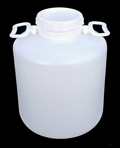 Mugar- Bidones de PVC con Certificado Alimentario- Distintas Capacidades y Cierres- Bidones de Almacenamiento y Transporte (25 litros, Blanco Boca Ancha)