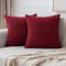 MIULEE Kordsamt Kissenbezug Kissenbezüge Dekorative Kissenhülle Moderne Sofakissen Kissen Dekokissen Couchkissen Zierkissen Weicher für Sofa Wohnzimmer 2er Set 40x40 cm Weinrot