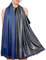 Gragengs Funken Metallic Pashmina Schals und Stola für Damen, Lange Party Tücher Einheitliche Farbe Zwei Töne,Denim Blau/Gold