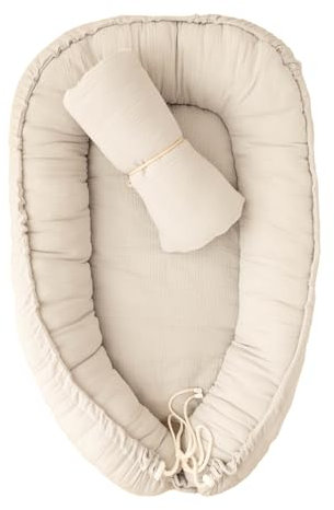 Cutecraft Babybett-Reduzierer für Cocoon-Babybett, herausnehmbare Einlage für Kopfkissenbezug, tragbar, atmungsaktiv, süßes Baby Nest Bamboos Meliboo