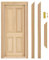 iLAND Accessoires pour maison de poupée en bois, maison de poupée Portes en bois à l'échelle 1/12 (porte classique à 4 panneaux)