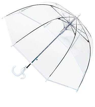 Chesoon Kinder Regenschirm Langlebig Winddicht Kuppel Oberfläche Regenschirm Leichtes Transparentes Vordach für Jungen Mädchen im Alter von 3-8,Weiß