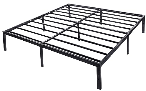 Montafox Metallbett Bett Bettgestell Bettrahmen 90x200x41 cm | 140x200x41 cm | 200x200x41 cm mit Lattenrost Metall 41cm H schwarz, Größe:200 x 200 x 41 cm