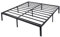 Montafox Metallbett Bett Bettgestell Bettrahmen 90x200x41 cm | 140x200x41 cm | 200x200x41 cm mit Lattenrost Metall 41cm H schwarz, Größe:200 x 200 x 41 cm
