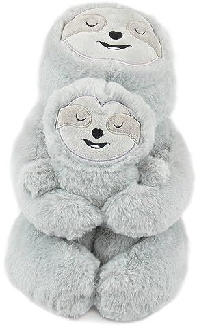 Grey Sloth Mama and Baby Hot Water Bottle