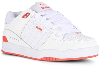Globe Fusion Skateschuhe für Herren, Weiß/Rot, 48 EU