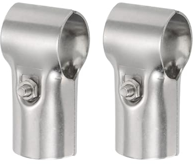 sourcing map Lot de 2 connecteurs de collier de serrage en T pour tuyau structurel - En acier inoxydable - Raccord d'angle - Pour rails de serrage OD de 30 mm