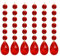 PATIKIL Tränenförmige Kristall-Kronleuchter-Anhänger Perlen, 6er Pack 160mm Länge 38mm Kronleuchter-Prismen-Teile Ornamente Hängende Perlen für DIY Kunsthandwerk Dekoration, Rot