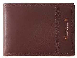 Rip Curl Stacked RFID Slim Leather Wallet in Tobacco, Tabak-Braun